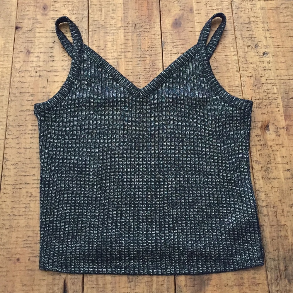 American Eagle Metallic Ribbed Soft and Sexy Tank